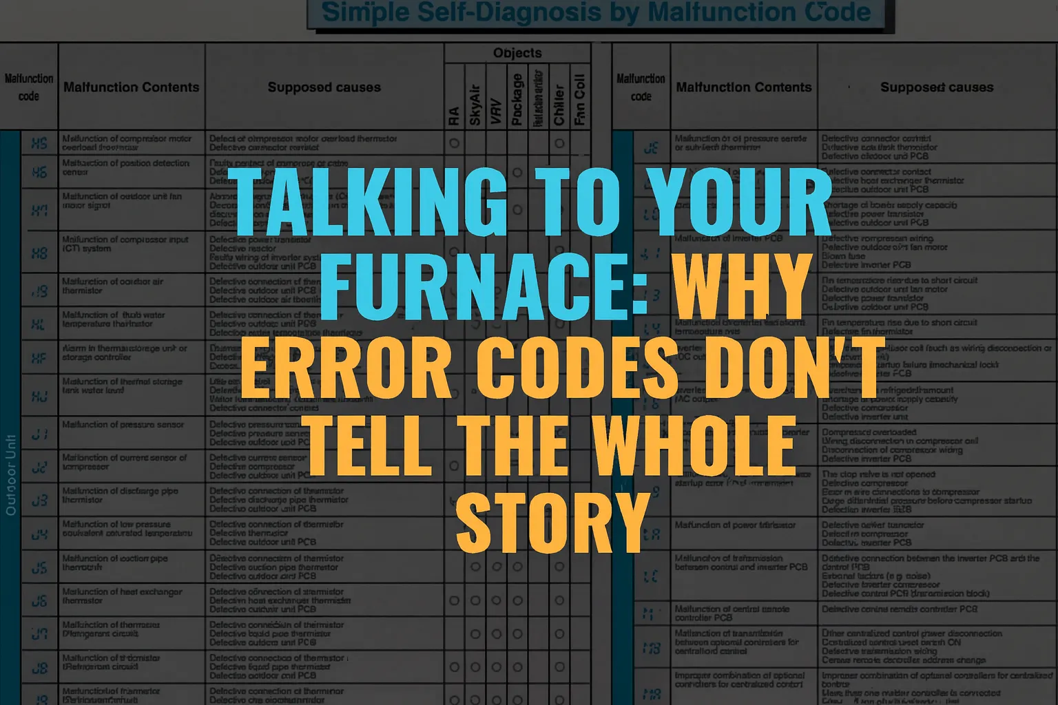 Talking to Your Furnace: Why Error Codes Don’t Tell the Whole Story